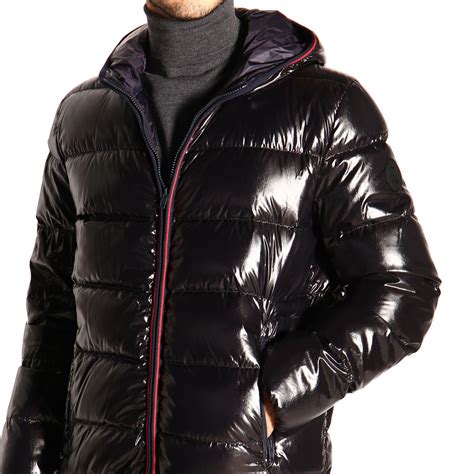 Schwarz Daunenjacke Aus Glänzendem Nylon 